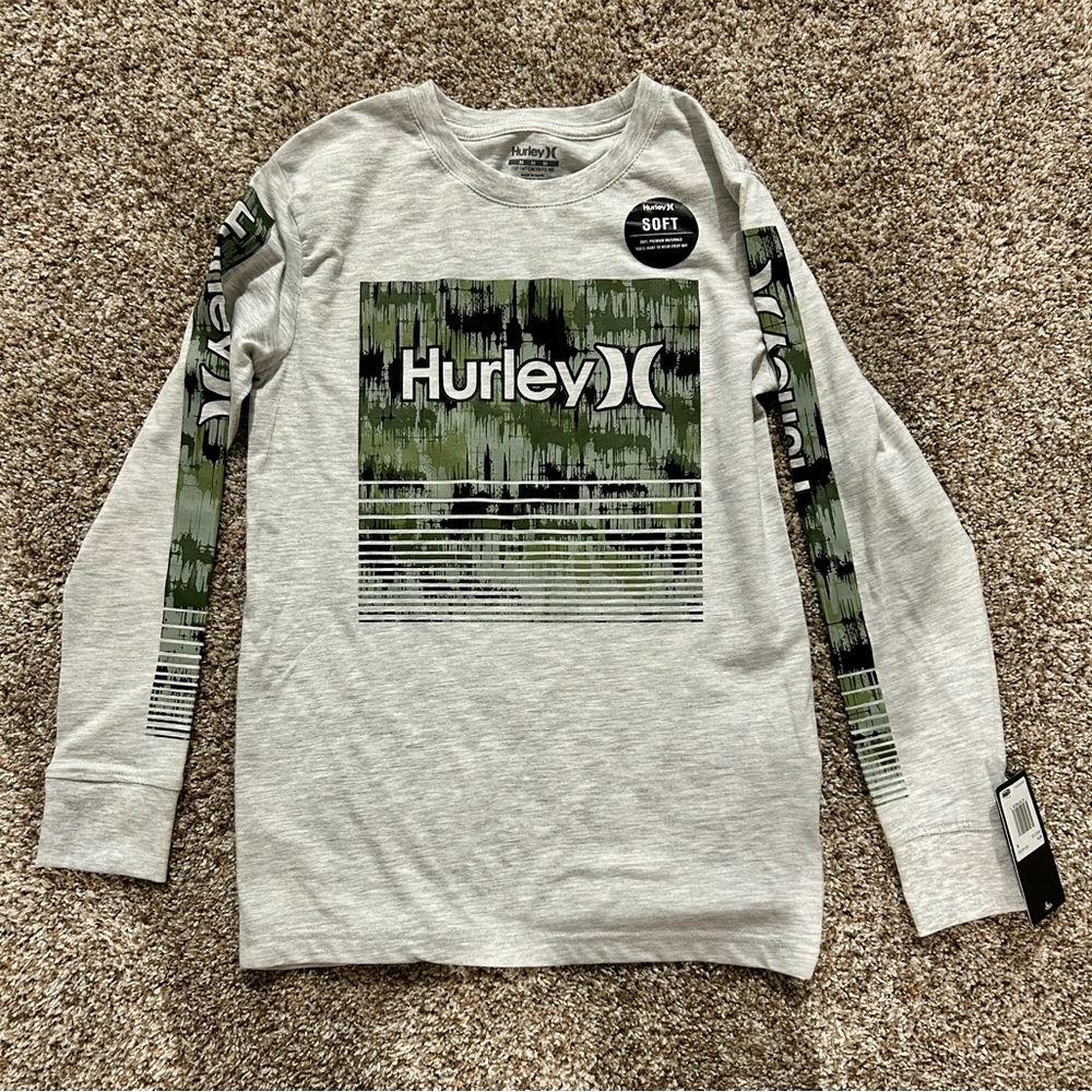Hurley Light Gray Crew Neck Shirt